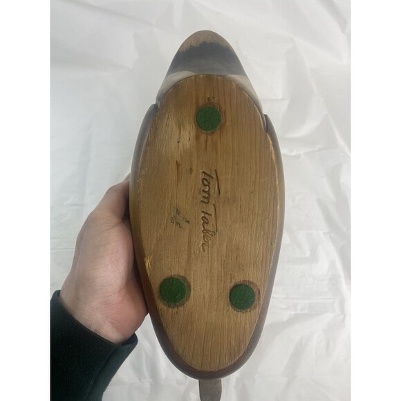 TOM TABER SIGNED NAT'S POND MALLARD DECORATIVE BIRD WATERFOWL WOOD CARVED DECOY - Picture 12 of 12